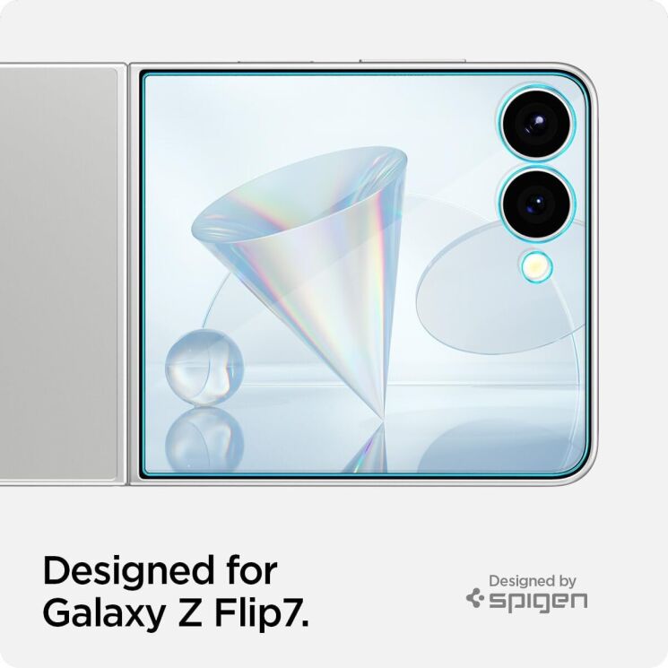 Комплект захисних стекол Spigen (SGP) GLAS.tR EZ Fit Sensor Protected для Samsung Galaxy Flip 7 (AGL09585): фото 8 з 14