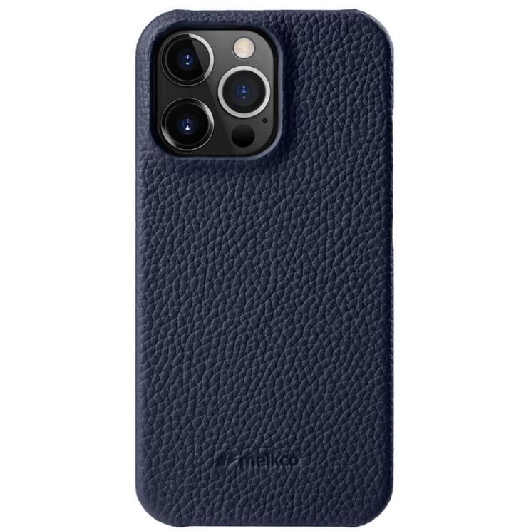 Кожаный чехол MELKCO Leather Case Magnetic для Apple iPhone 15 Pro Max - Dark Blue: фото 1 из 6