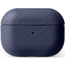 Кожаный чехол MELKCO Leather Cover для Apple AirPods Pro - Dark Blue: фото 1 из 7