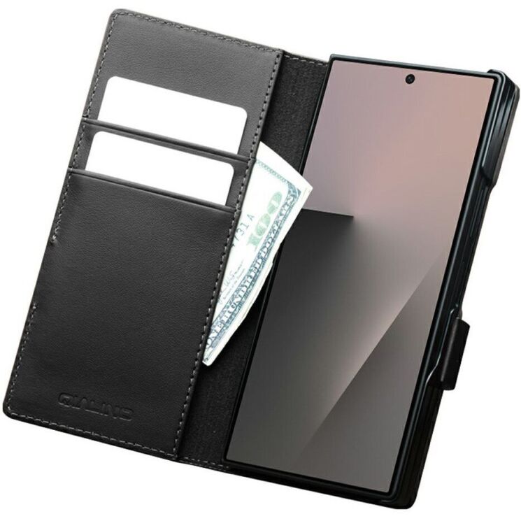 Шкіряний чохол QIALINO Wallet Case (FF) для Samsung Galaxy Fold 8 Ultra - Black (424036B) Шкіряний чохол QIALINO Wallet Case (FF) для Samsung Galaxy Fold 8 Ultra - Black: фото 2 з 15