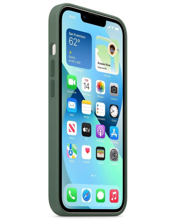 Оригинальный чехол Silicone Case with MagSafe для Apple iPhone 13 (MN633) - Eucalyptus: фото 3 из 3