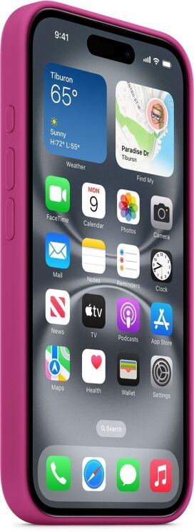 Оригінальний чохол Silicone Case with MagSafe для Apple iPhone 16 (MYY53) - Fuchsia: фото 6 з 6