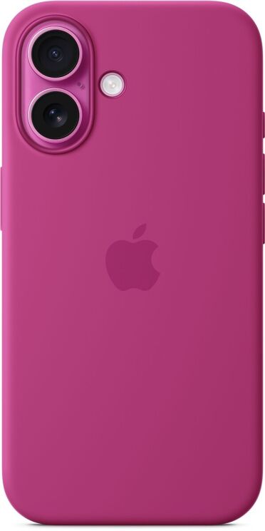 Оригінальний чохол Silicone Case with MagSafe для Apple iPhone 16 (MYY53) - Fuchsia: фото 3 з 6