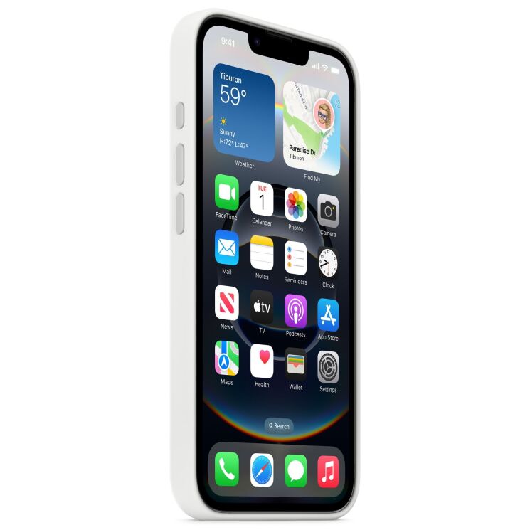 Оригінальний чохол Silicone Case with MagSafe для iPhone 17e / 16e (MD3P4) - White: фото 3 з 3