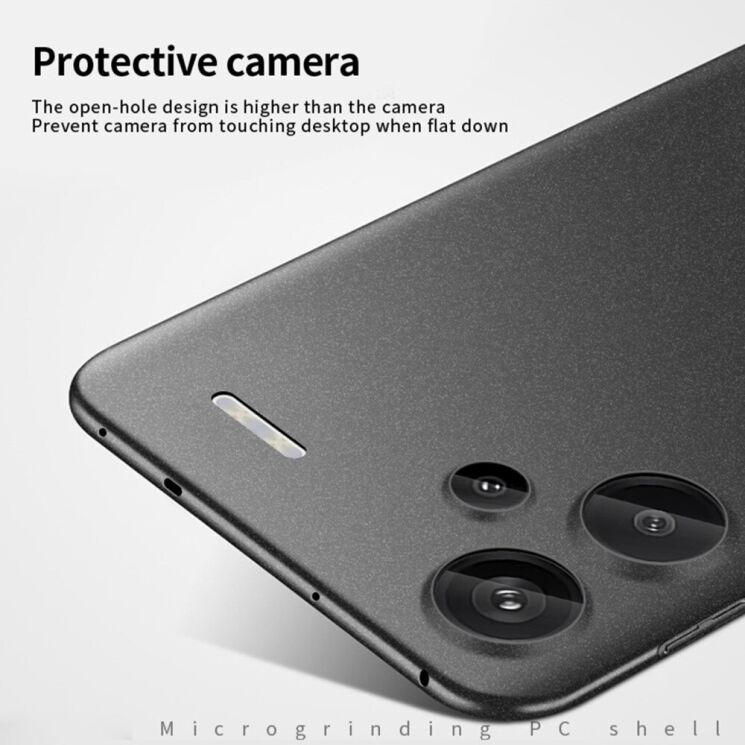 Пластиковый чехол MOFI Matte Series для Xiaomi Redmi Note 13 Pro+ - Black: фото 4 из 9