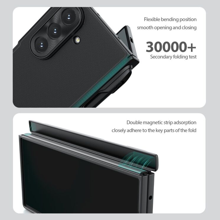 Пластиковий чохол NILLKIN Frosted Shield Magnetic (S Pen) для Samsung Galaxy Fold 7 - Black: фото 10 з 22