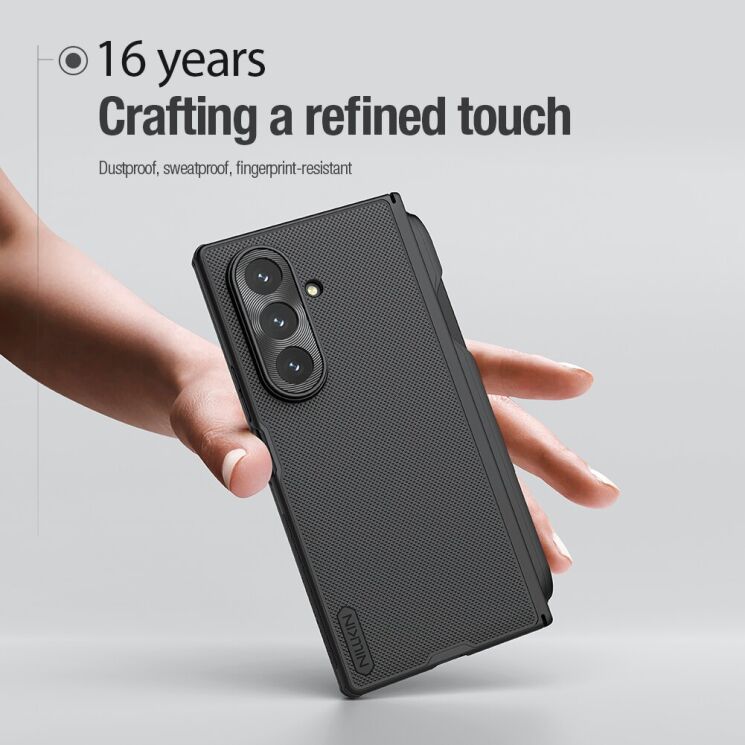 Пластиковий чохол NILLKIN Frosted Shield Magnetic (S Pen) для Samsung Galaxy Fold 7 - Black: фото 8 з 22