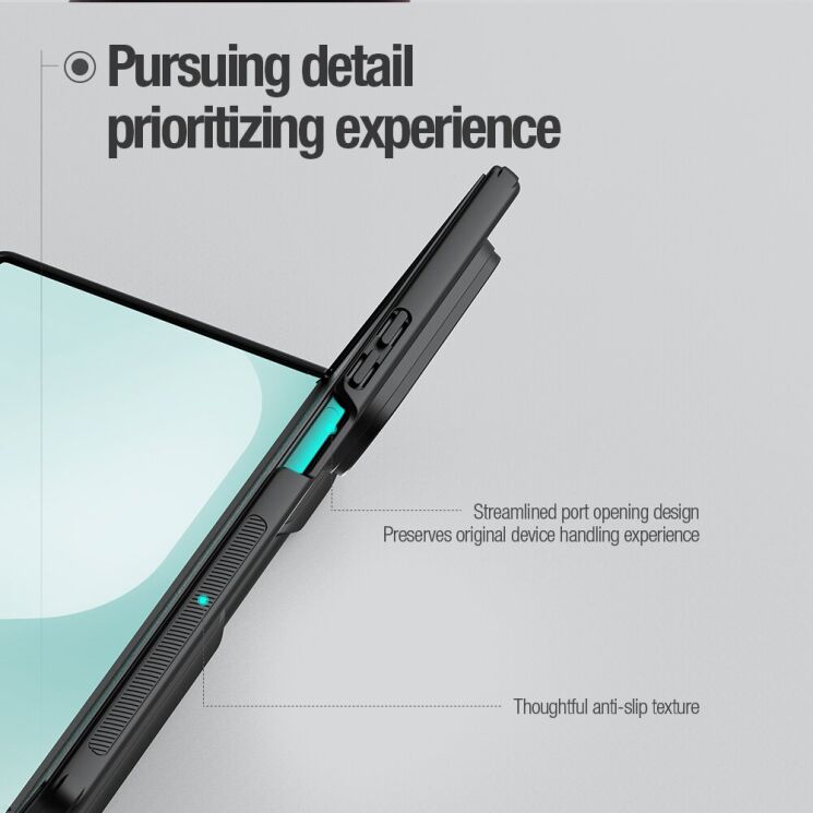 Пластиковий чохол NILLKIN Frosted Shield Magnetic (S Pen) для Samsung Galaxy Fold 7 - Black: фото 17 з 22