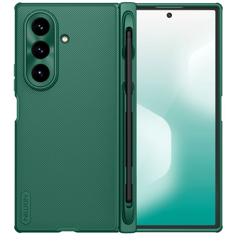 Пластиковий чохол NILLKIN Frosted Shield Magnetic (S Pen) для Samsung Galaxy Fold 7 - Green: фото 1 з 22
