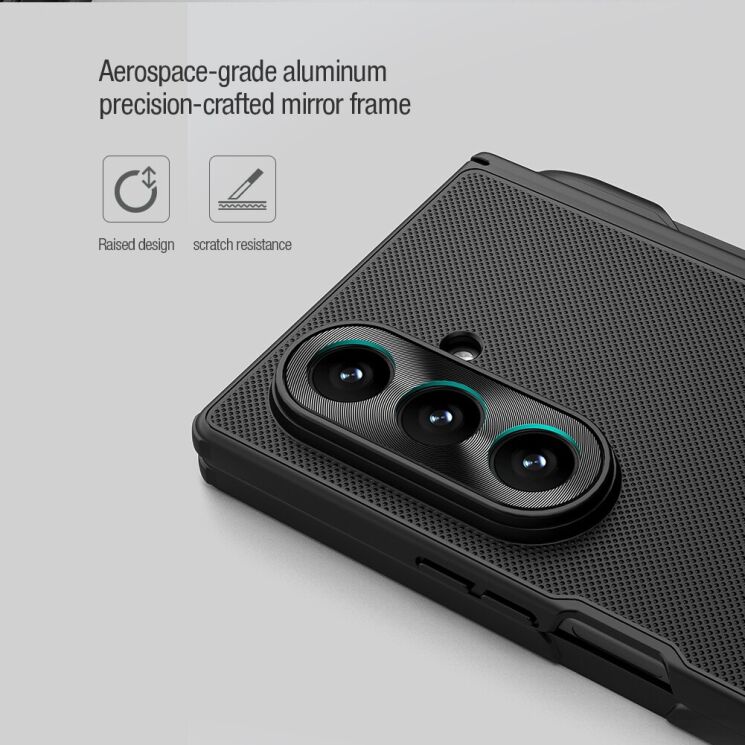 Пластиковий чохол NILLKIN Frosted Shield Magnetic (S Pen) для Samsung Galaxy Fold 7 - Black: фото 18 з 22