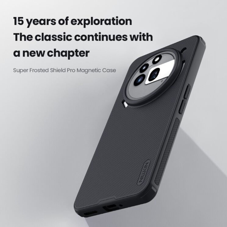 Пластиковый чехол NILLKIN Frosted Shield Pro Magnetic для Nothing Phone (3a) Pro - Black: фото 5 из 18