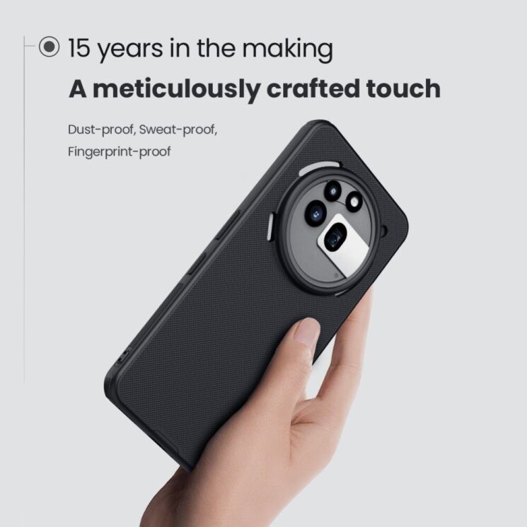 Пластиковый чехол NILLKIN Frosted Shield Pro Magnetic для Nothing Phone (3a) Pro - Black: фото 7 из 18