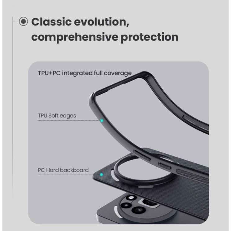 Пластиковый чехол NILLKIN Frosted Shield Pro Magnetic для Nothing Phone (3a) Pro - Black: фото 8 из 18
