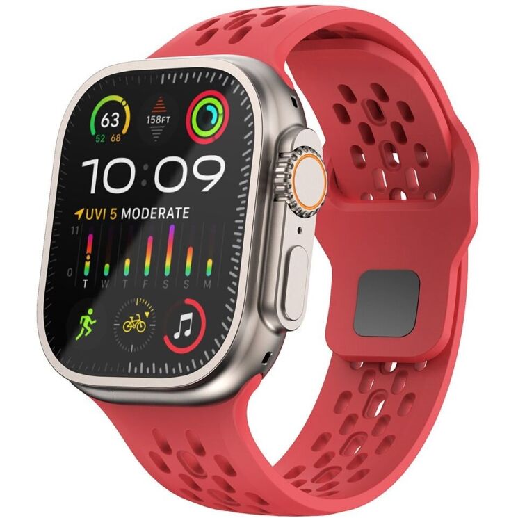 Ремешок Deexe Astra Strap для Apple Watch 42 (Series 10) / 41 / 40 / SE 40 / 38 - Red: фото 4 из 7