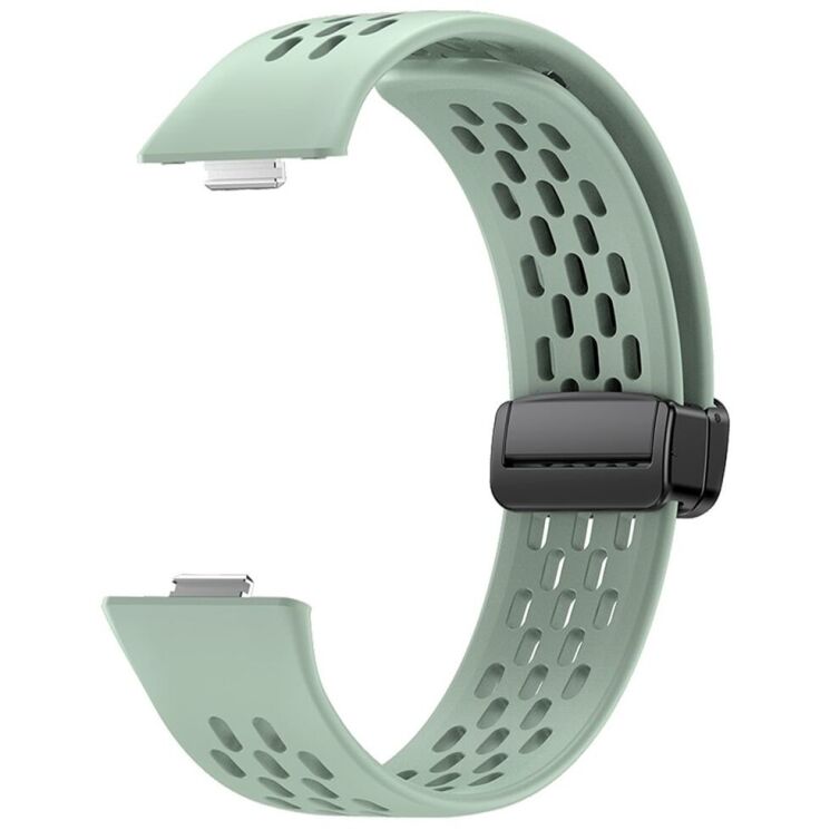 Ремешок Deexe Astra Strap для Huawei Watch Fit 3 - Grey Green: фото 2 из 3