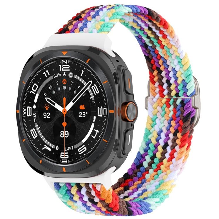 Ремешок Deexe Braided Strap для Samsung Galaxy Watch Ultra (47mm) - Rainbow: фото 2 из 7
