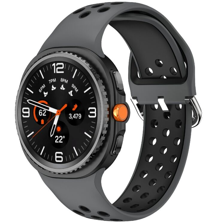 Ремінець Deexe Dual Color для Samsung Galaxy Watch 8 (40/44mm) / 8 Classic - Black / Black: фото 2 з 6