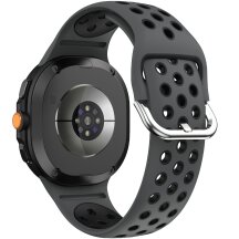 Ремінець Deexe Dual Color для Samsung Galaxy Watch 8 (40/44mm) / 8 Classic - Black / Black: фото 1 з 6