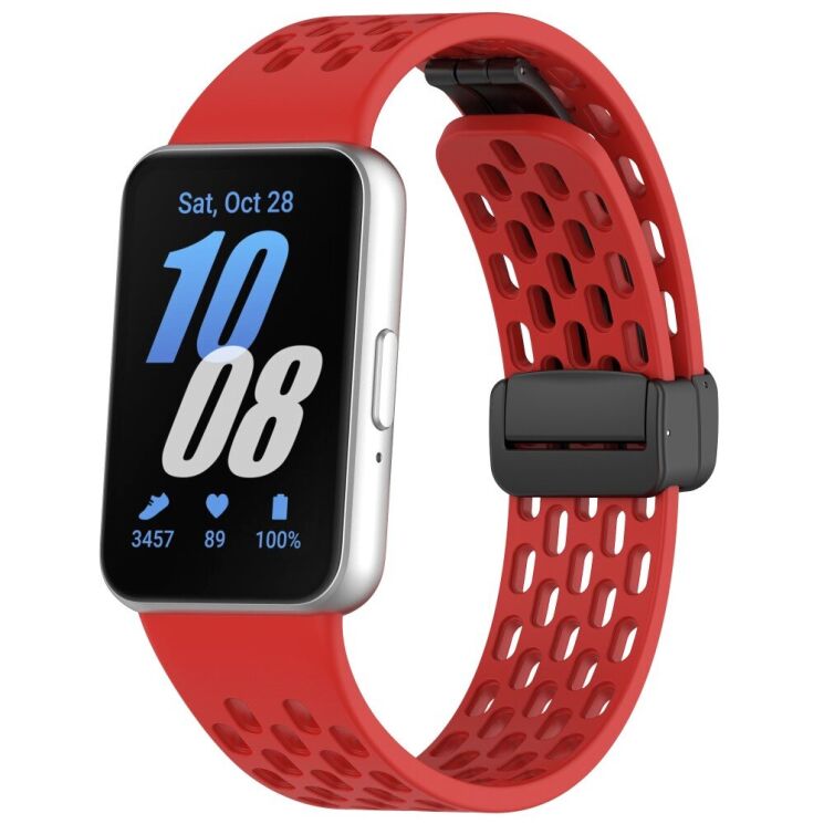Ремінець Deexe Eclipse для Samsung Galaxy Fit 3 - Red: фото 1 з 7