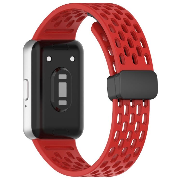 Ремінець Deexe Eclipse для Samsung Galaxy Fit 3 - Red: фото 2 з 7