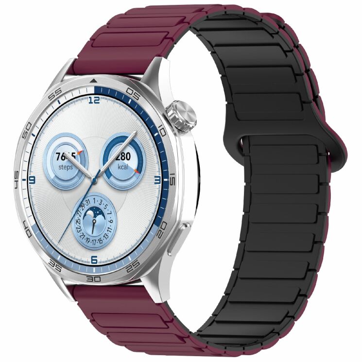 Ремешок Deexe Flexible Fit для часов с шириной крепления 20 мм - Wine Red: фото 2 из 9
