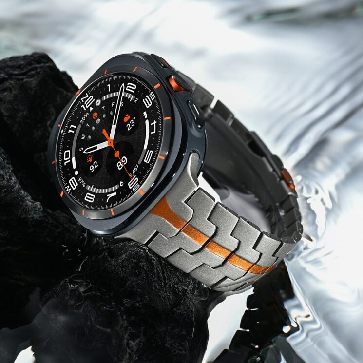 Ремінець Deexe Metal Strap для Samsung Galaxy Watch 8 (40/44mm) / 8 Classic - Black: фото 4 з 6
