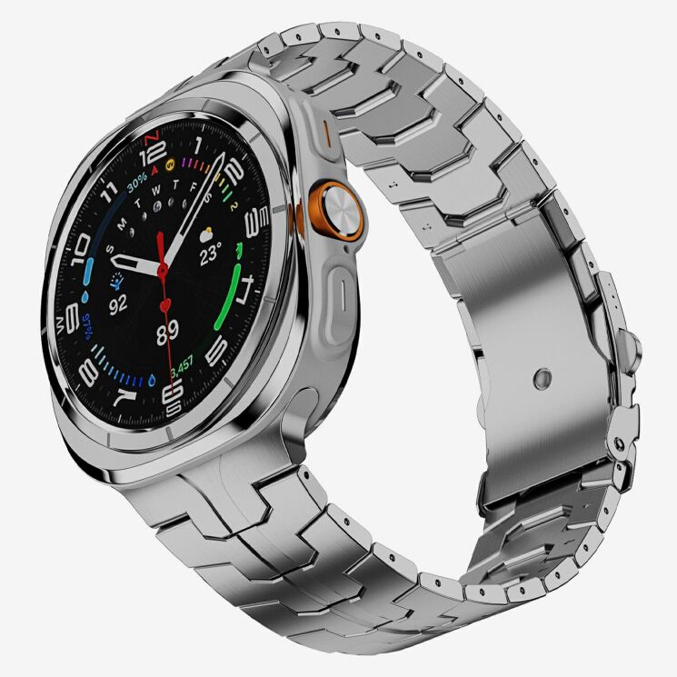 Ремінець Deexe Metal Strap для Samsung Galaxy Watch 8 (40/44mm) / 8 Classic - Silver: фото 2 з 6