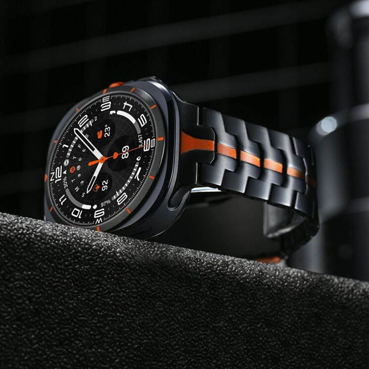 Ремінець Deexe Metal Strap для Samsung Galaxy Watch 8 (40/44mm) / 8 Classic - Black: фото 5 з 6