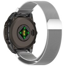 Ремешок Deexe Milanese Stainless Steel ддля часов Garmin с креплением Quick Fit 22mm - Silver: фото 1 из 11