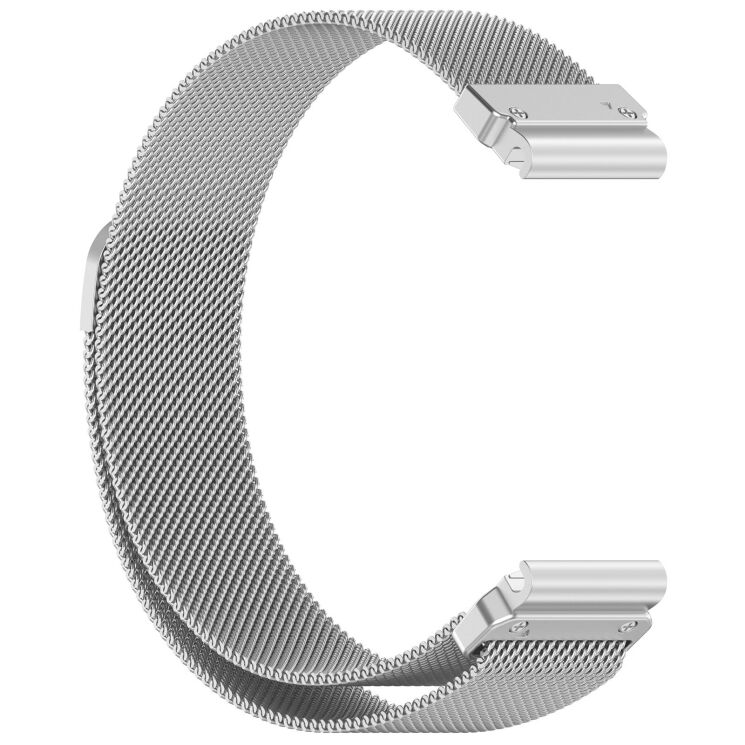 Ремінець Deexe Milanese Stainless Steel ддля годинників Garmin з кріпленням Quick Fit 22mm - Silver: фото 3 з 11