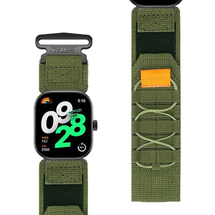 Ремінець Deexe Military для Xiaomi Redmi Watch 4 / 5 / Mi Smart Band 8 Pro / Band 9 Pro - Army Green: фото 2 з 8