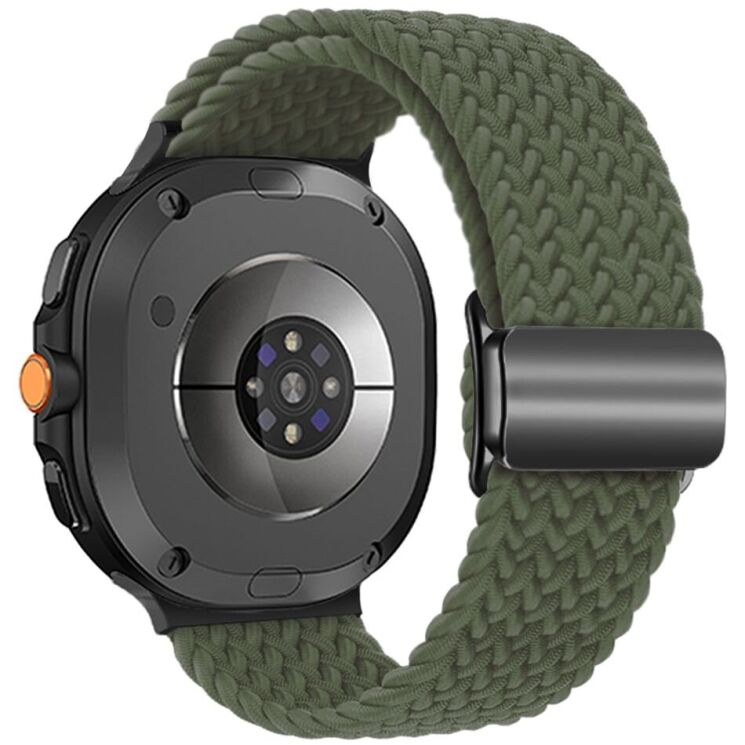 Ремінець Deexe Nylon Bracelet для Samsung Galaxy Watch 8 (40/44mm) / 8 Classic - Olive Green: фото 1 з 4