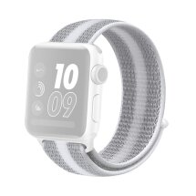 Ремінець Deexe Nylon Loop для Apple Watch 42 (Series 10/11) / 41 / 40 / SE 40 / 38 - Stripe White: фото 1 з 6