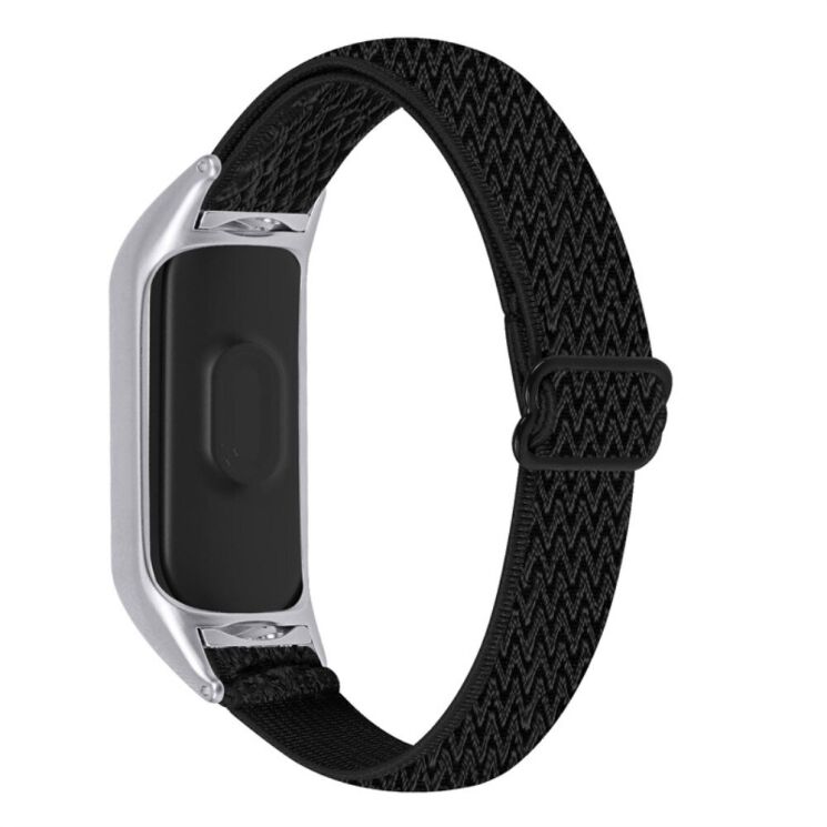 Ремешок Deexe Nylon Loop для Xiaomi Mi Band 7 - Black: фото 1 из 8