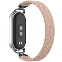 Ремешок Deexe Nylon Woven для Xiaomi Mi Smart Band 8 / Band 9 / Band 10 - Light Pink: фото 1 из 5