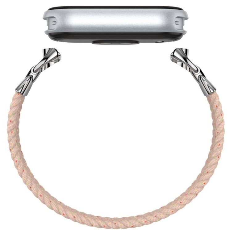 Ремешок Deexe Nylon Woven для Xiaomi Mi Smart Band 8 / Band 9 / Band 10 - Light Pink: фото 2 из 5