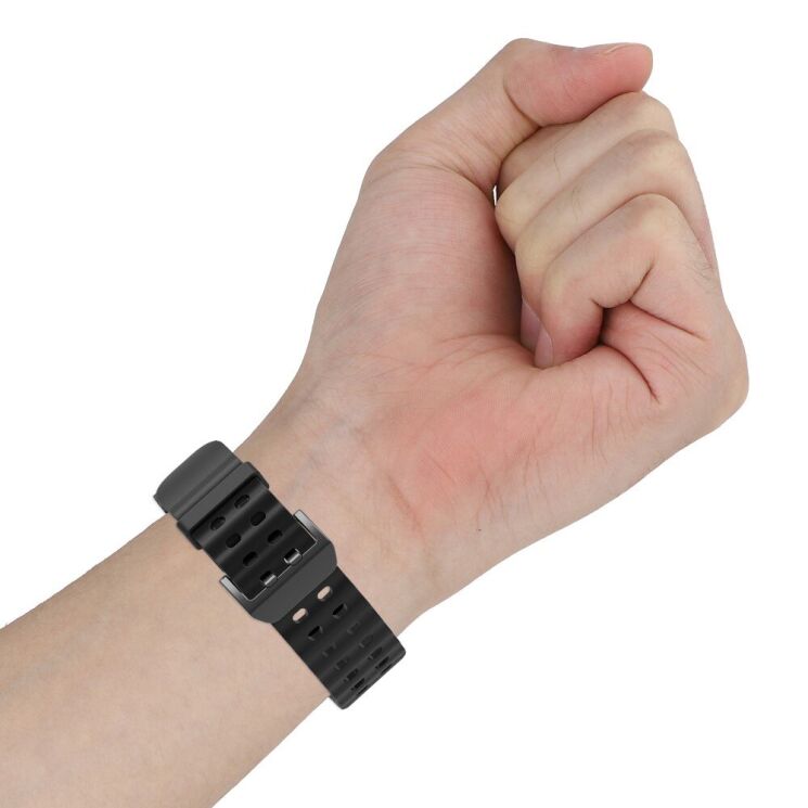 Ремешок Deexe Ocean Strap для часов Garmin c креплением QuickFit 22mm - Blackish Green: фото 5 из 6