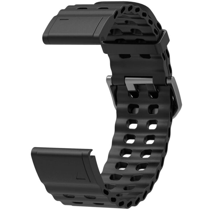 Ремешок Deexe Ocean Strap для часов Garmin c креплением QuickFit 22mm - Black: фото 2 из 6