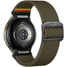 Ремешок Deexe Orbit Flex для Samsung Galaxy Watch 4 / 5 / 6 / 7 / FE (40mm) - Army Green: фото 1 из 5