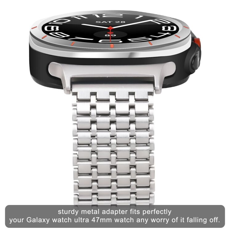 Ремешок Deexe Pulsar для Samsung Galaxy Watch 8 (40/44mm) / 8 Classic (43/47mm) / Ultra 2 - Silver: фото 4 из 8
