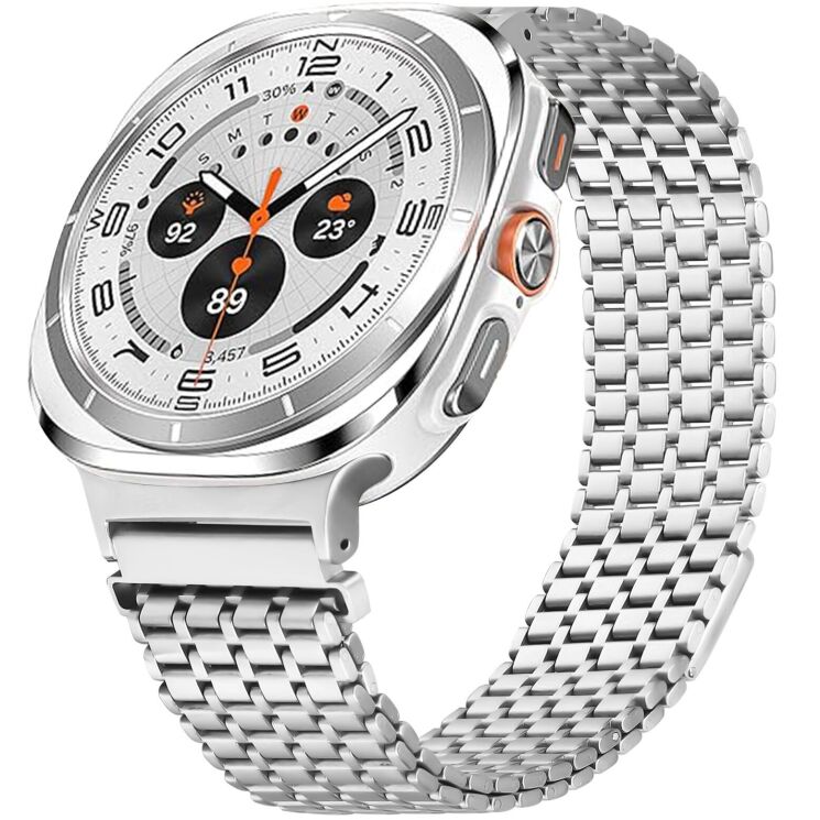 Ремешок Deexe Pulsar для Samsung Galaxy Watch 8 (40/44mm) / 8 Classic (43/47mm) / Ultra 2 - Silver: фото 2 из 8