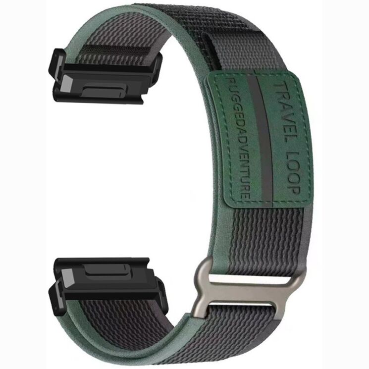 Ремешок Deexe Ranger для часов Garmin c креплением Quick Fit 22mm - Green / Black (271432BG) Ремешок Deexe Ranger для часов Garmin c креплением Quick Fit 22mm - Green / Black: фото 1 из 3