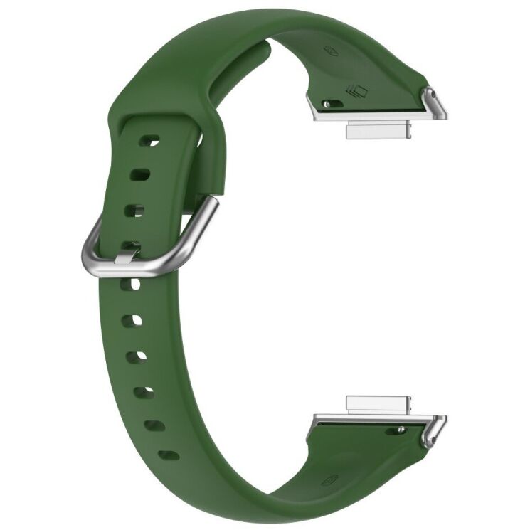 Ремешок Deexe Silicone Band для Huawei Watch Fit 2 - Army Green: фото 3 из 5