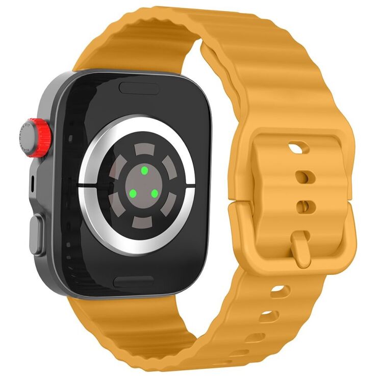 Ремешок Deexe Silicone Fit для Huawei Watch Fit 3 / Fit 4 / Fit 4 Pro - Yellow: фото 1 из 4