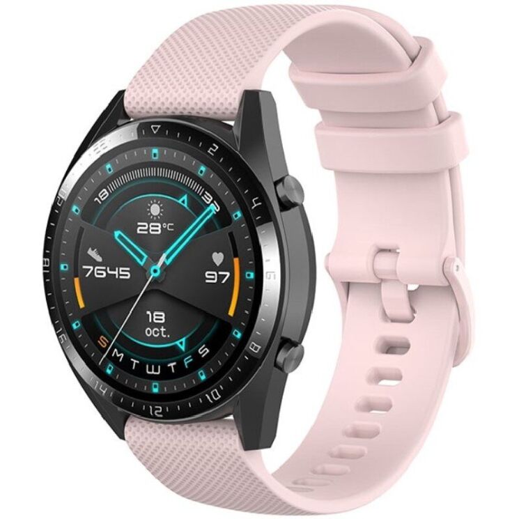 Ремешок Deexe Silicone Watchband для Huawei Watch GT 3 (46mm) - Rose Pink: фото 2 из 8
