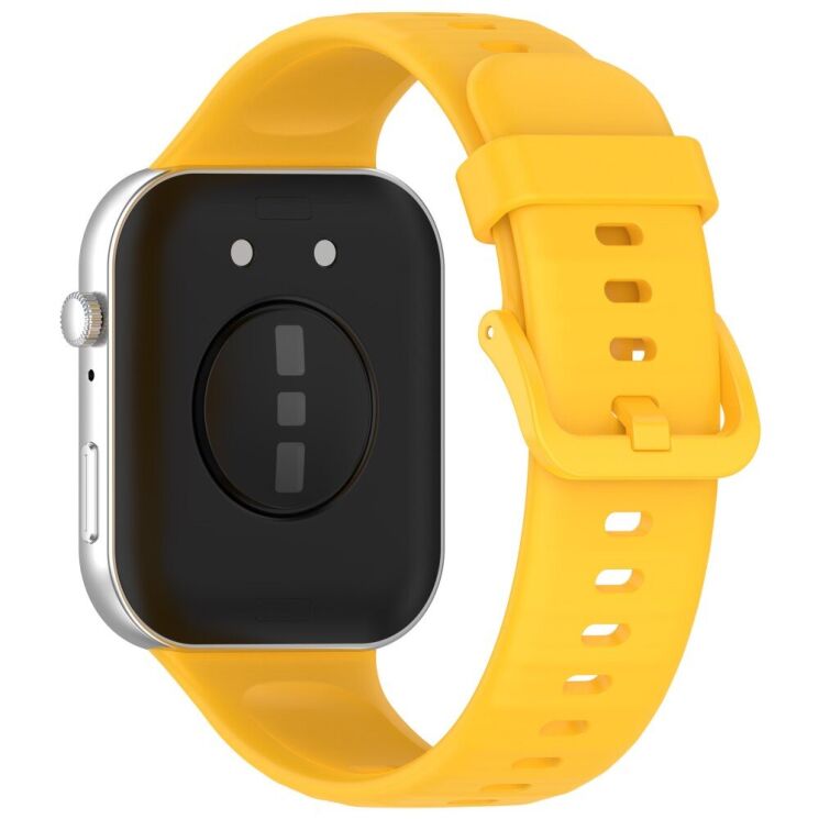 Ремінець Deexe Soft Silicone для Huawei Watch Fit 3 - Yellow: фото 1 з 7