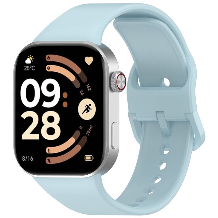 Ремешок Deexe Soft Silicone для Xiaomi Redmi Watch 6 - Baby Blue: фото 4 из 12