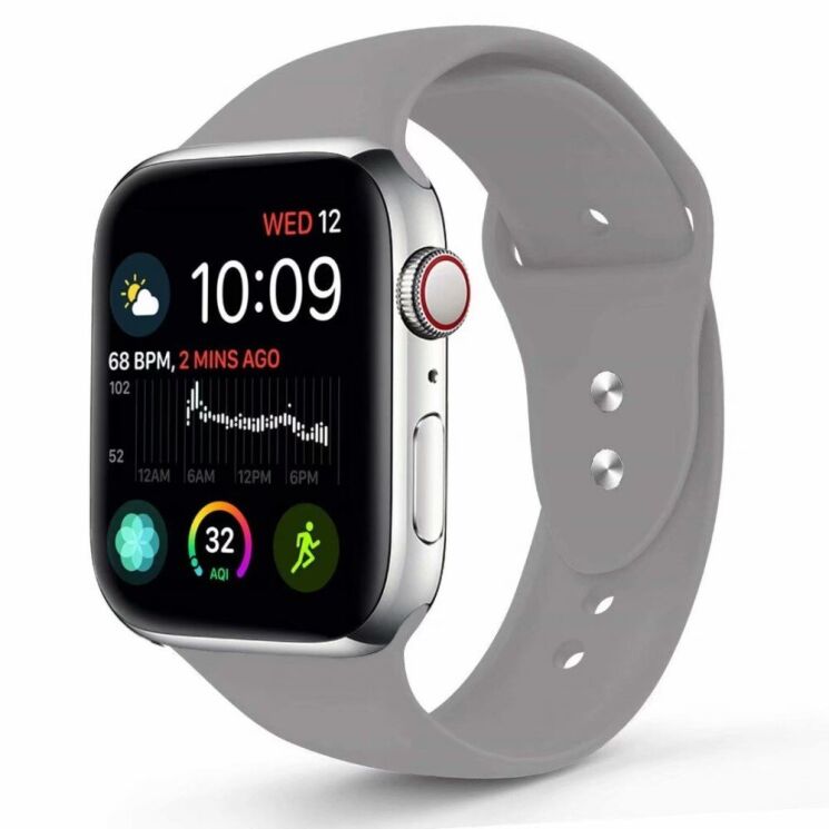 Ремінець Deexe Soft Touch для Apple Watch 42 (Series 10) / 41 / 40 / SE 40 / 38 - Grey: фото 2 з 3