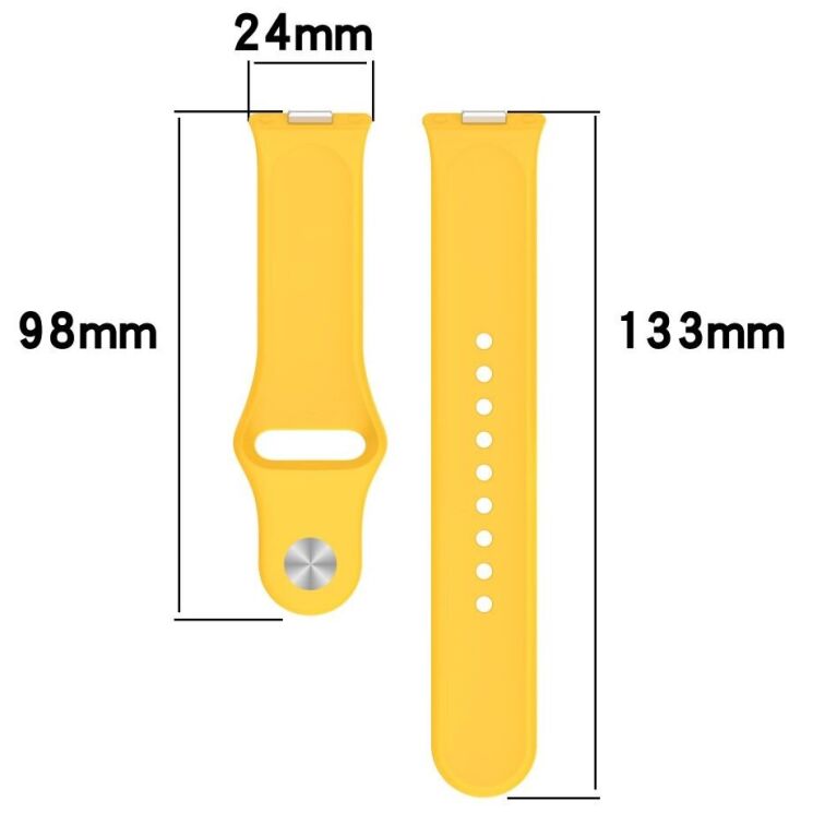Ремешок Deexe Soft Touch для Huawei Watch Fit 3 - Yellow: фото 6 из 7