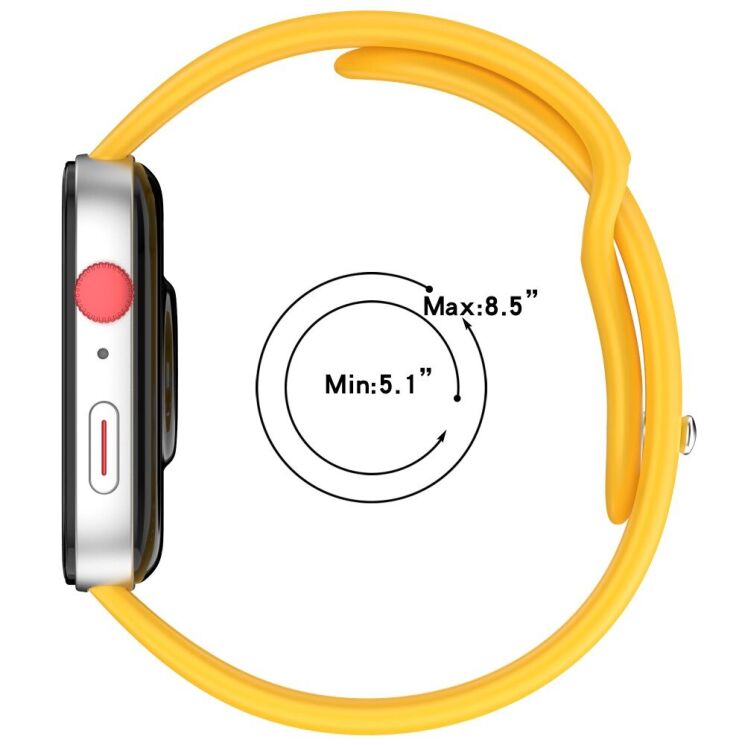 Ремешок Deexe Soft Touch для Huawei Watch Fit 3 - Yellow: фото 7 из 7